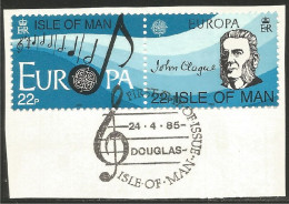 EU85-40 EUROPA CEPT 1985 Isle Man Douglas Partition Music Sheet FD PJ - Music