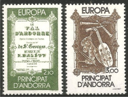 EU85-1 EUROPA CEPT 1985 Andorre Partition Musique Music Sheet Instruments MNH ** Neuf SC - Musique