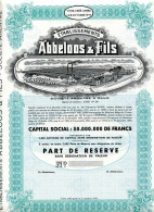 Éts. ABBELOOS &  FILS; Action De Capital (1950) - Textile