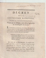 DECRET DE LA CONVENTION NATIONALE : Ministres Seuls Reponsables Des Marchés Conclus - Décrets & Lois