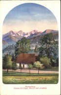 11770056 Beatenberg Kirche Mit Eiger Moench Jungfrau Beatenberg - Sonstige & Ohne Zuordnung