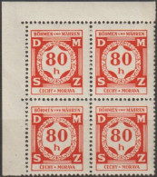 33/ Pof. SL 5, Corner 4-block - Unused Stamps