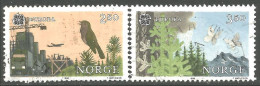 EU86-46 EUROPA CEPT 1986 Norway Butterfly Avion Airplane Oiseau Bird Vogel - Flugzeuge