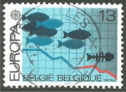 EU86-28 EUROPA CEPT 1986 Belgique Poissons Fish - Alimentazione