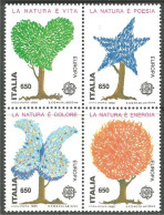 EU86-17c EUROPA CEPT 1986 Italy Se-tenant Arbres Trees Baum MNH ** Neuf SC - 1986