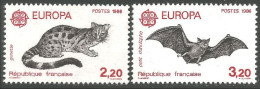 EU86-10c EUROPA CEPT 1986 France Chauve-souris Genette Bat MNH ** Neuf SC - 1986