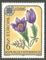 EU86-7b EUROPA CEPT 1986 Autriche Fleur Flower Blume MNH ** Neuf SC - Nuovi