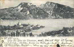 11769397 Spiez BE Am Thunersee Mit Schloss Und Kirche Spiez - Sonstige & Ohne Zuordnung