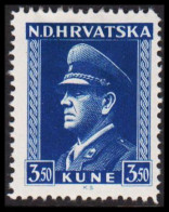 1943. HRVATSKA Pavelič 3,50 KUNE. Hinged. (Michel 106) - JF546066 - Croatie