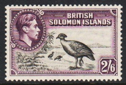 1939. BRITISH SOLOMON ISLANDS. King Georg VI. And Country Scenary 2/6 Hinged.  (Michel 69) - JF546081 - Islas Salomón (...-1978)