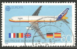 EU88-16a EUROPA-CEPT 1988 Germany Avion Airplane A320 Airbus Flugzeug Aereo - 1988