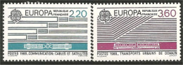 EU88-4b EUROPA-CEPT 1988 France Train Locomotive Zug Railway MNH ** Neuf SC - Trains