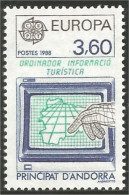 EU88-2b EUROPA-CEPT 1988 Andorre Ordinateur Computer Ordinador MNH ** Neuf SC - Télécom