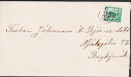 1944. ISLAND. Cod Fish. 50 AUR Single On Cover (fold) To Reykjavik Cancelled With Nummeral Ca... (Michel 228) - JF546090 - Brieven En Documenten