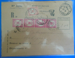 TIMBRE SUR LETTRE   -  TAXE - 1859-1959 Storia Postale