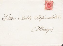 1913. ISLAND. Two Kings. 10 Aur Red. Perf. 12 3/4, Wm. Crown.  With Nummeral Cancel 133 ?. On ... (Michel 53) - JF546094 - Storia Postale