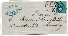 Lettre Besançon Bordeaux TII R3 C10 - 1870 Bordeaux Printing