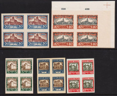 1927. EESTI. POST VIEWS OF CITIES__ COMPLETE SET IMPERFORATED PROOFS. Only 100 Issued... (Michel 63-67 PROOF) - JF546095 - Estland