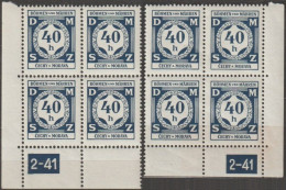 38/ Pof. SL 2, Corner 4-blocks, Plate Number 2-41 - Nuevos