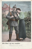 MIL3279   --  DEUTSCHLAND  --   SOLDAT  MIT PICKELHAUBE.& LADY - Guerra 1914-18