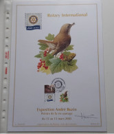 Souvenir Oiseaux André Buzin 12 Au 15 Mars 2005 Avec Signature  028/320 Rotary International Rossignol Philomele . - 1985-.. Birds (Buzin)