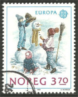 EU89-23b EUROPA-CEPT 1989 Norway Snowman Jeux Enfants Children Games Kinderspiele - Ohne Zuordnung