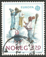 EU89-23a EUROPA-CEPT 1989 Norway Snowman Jeux Enfants Children Games Kinderspiele - 1989