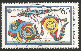 EU89-18b EUROPA-CEPT 1989 Germany Cerf-Volant Kite Jeux Enfants Children Games Kinderspiele - Ohne Zuordnung