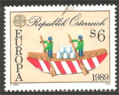 EU89-14b EUROPA-CEPT 1989 Austria Boat Bateau Jeux Enfants Children Games Kinderspiele - Ohne Zuordnung