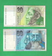 Slovaquie 20 + 50 Korun 1993 E 2005 Slovacchia 20 + 50 Corone - Slovaquie