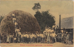 56 - CLEGUEREC : Le Battage - Equipe D'ouvriers Agricoles - Superbe Et Rare. - Sonstige & Ohne Zuordnung