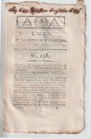 LOI DE LA REPUBLIQUE FRANCAISE : Certificat De Résidence,cruauté En Espagne, Arrestation, Argent Pour Les Communes ... - Wetten & Decreten