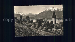 11762837 Hilterfingen Thunersee Kirche Niesen Und Bluemlisalp Hilterfingen - Sonstige & Ohne Zuordnung