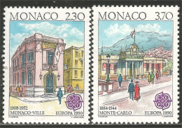 EU90-8b EUROPA-CEPT 1990 Monaco Bureaux Postes Postal Houses MNH ** Neuf SC - Altri & Non Classificati