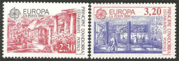 EU90-2d EUROPA-CEPT 1990 Andorre Bureaux Postes Postal Houses MNH ** Neuf SC - Sonstige & Ohne Zuordnung