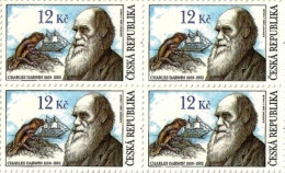 ** 4x 586 Czech Republic Ch. Darwin 2009 Marine Iguana - Unused Stamps