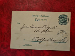 CARTE ENTIER GANZACHE RASTATT POUR NOTHALTEN 1902 - Altri & Non Classificati