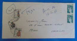 TIMBRES SUR LETTRE   -  TAXE  -  RECTO VERSO - 1960-.... Cartas & Documentos