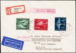 1944. 25 Jahre Deutscher Luftpostdienst On FDC BERLIN 11.2.44. + Deutsche Dienstpost Ostl... (Michel 866-868) - JF194304 - Lettres & Documents