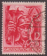 1945. GROSSDEUTSCHES REICH. SA-man. 12 + 38 Pf.__ Probably Cancelled To Order. Rare Stamp.  (Michel 909) - JF136196 - Oblitérés