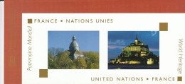 2006 France Nations Unies Pochette Souvenir N°27 émissions Communes Patrimoine Mondial N°3923/24 Et 554/55 Neuf ** - Autres & Non Classés