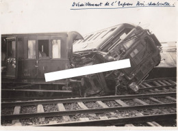 BAZANCOURT  ACCIDENT CHEMIN DE FER Années 1930 - Photo Originale Du Déraillement Du L'Express Paris - Chaville (51) - Treinen
