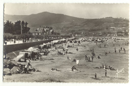 64/ CPSM - Hendaye Plage - La Plage Et Vue Sur L'Espagne - Hendaye