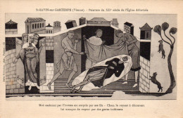 ST-SAVIN Sur GARTEMPE - Peinture Du XII Siècle De L'Eglise Abbatiale - Noë Endormi Par L'ivresse Est Surpris Par Ses Fil - Saint Savin