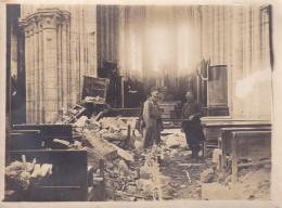 Photo  SOUPIR  Intérieur  De L'Eglise Bombardée  Aisne  Photo 9x12 Cm Souple - Weltkrieg 1914-18