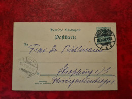 CARTE ENTIER GANZACH BADEN BADEN 1900 POUR STRASSBURG STRASBOURG - Other & Unclassified