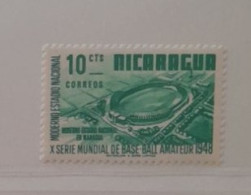 NICARAGUA 1949 STADIUM  MNH** FOOTBALL FUSSBALL SOCCER CALCIO VOETBAL FUTBOL FUTEBOL FOOT FOTBAL - Neufs