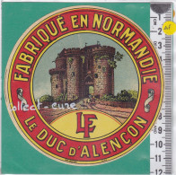 C1342 FROMAGE LE DUC D ALENCON ORNE CHATEAU TOURELLE  L. F. - Cheese