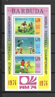 Barbuda 1974 Football World Cup - WEST GERMANY MS MNH - 1974 – West Germany