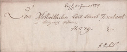 1784. DEUTSCHLAND Interesting Very Old Cover Dated 27 Januar 1784. Reverse Seal In White With Profile Prin... - JF432630 - Prephilately